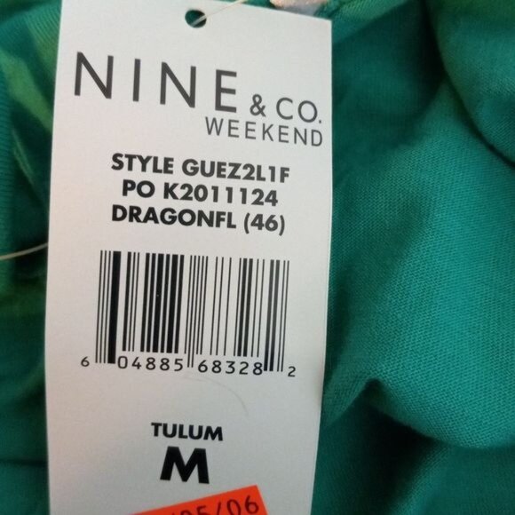 Nine & Co Weekend M Camisole Green Lace Trimmed Cotton Strappy Top - Picture 9 of 9